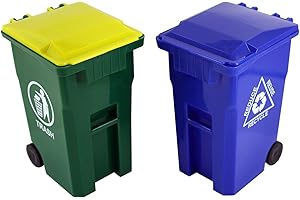 Thornton's Office Supplies Mini Curbside Trash and Recycle Can Set Pencil Cup Holder