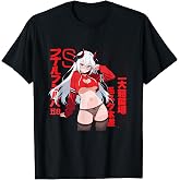 Waifu Sexy Anime Girl Glasses Horns Japanese Style T-Shirt