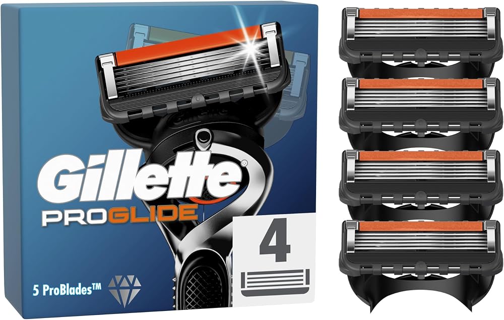 Gillette ProGlide Razor Refills 4 Pack for Men with Lubrastrip