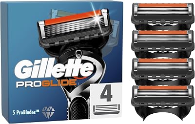 Gillette ProGlide Razor Refills 4 Pack for Men with Lubrastrip