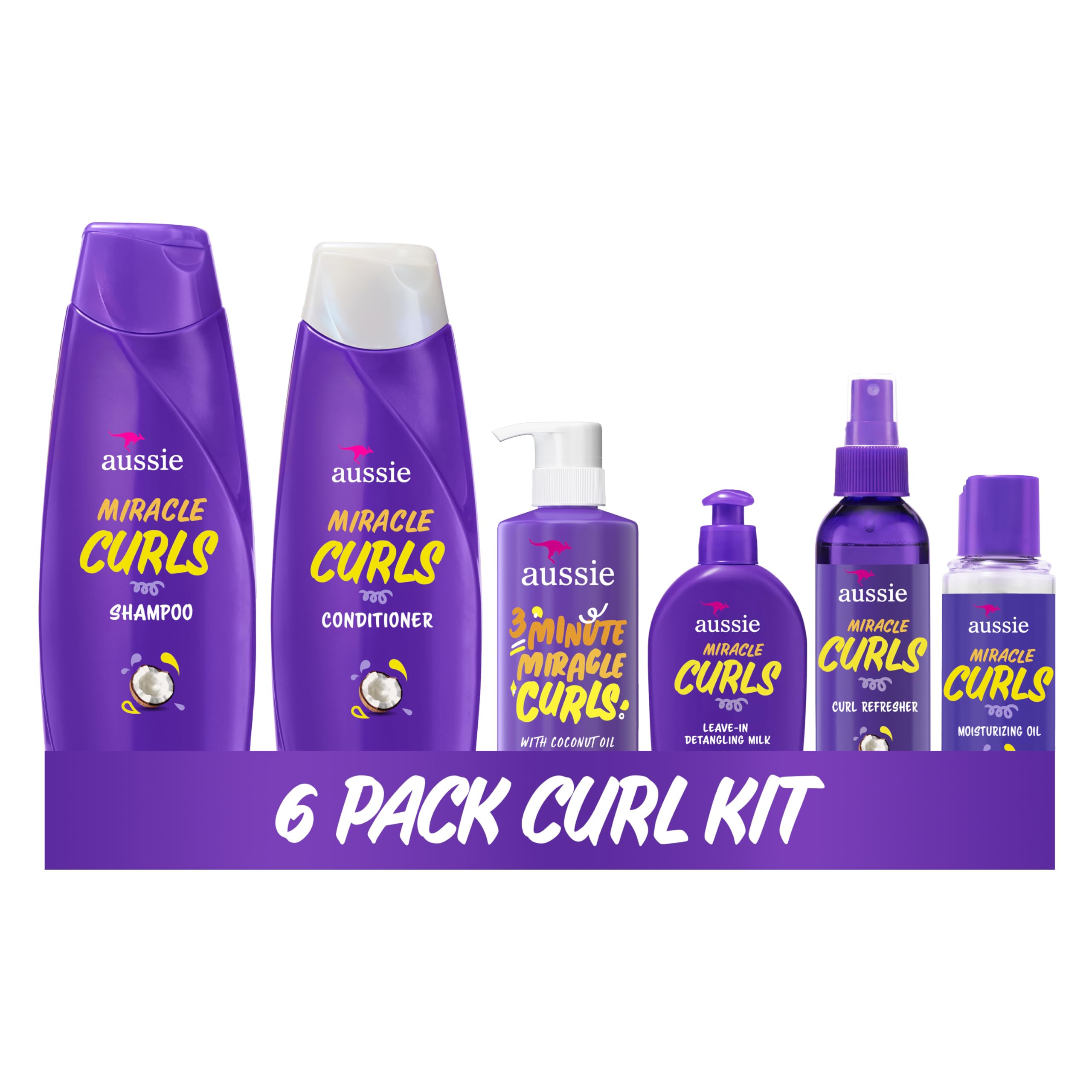 Photo 1 of * MISSING PARTS = SOME PRODUCTS USED * Miracle Curls: Shampoo, Conditioner, Deep Conditioner, Refresher Gel, Detangling Milk, Oil Treatment 6-Piece Set