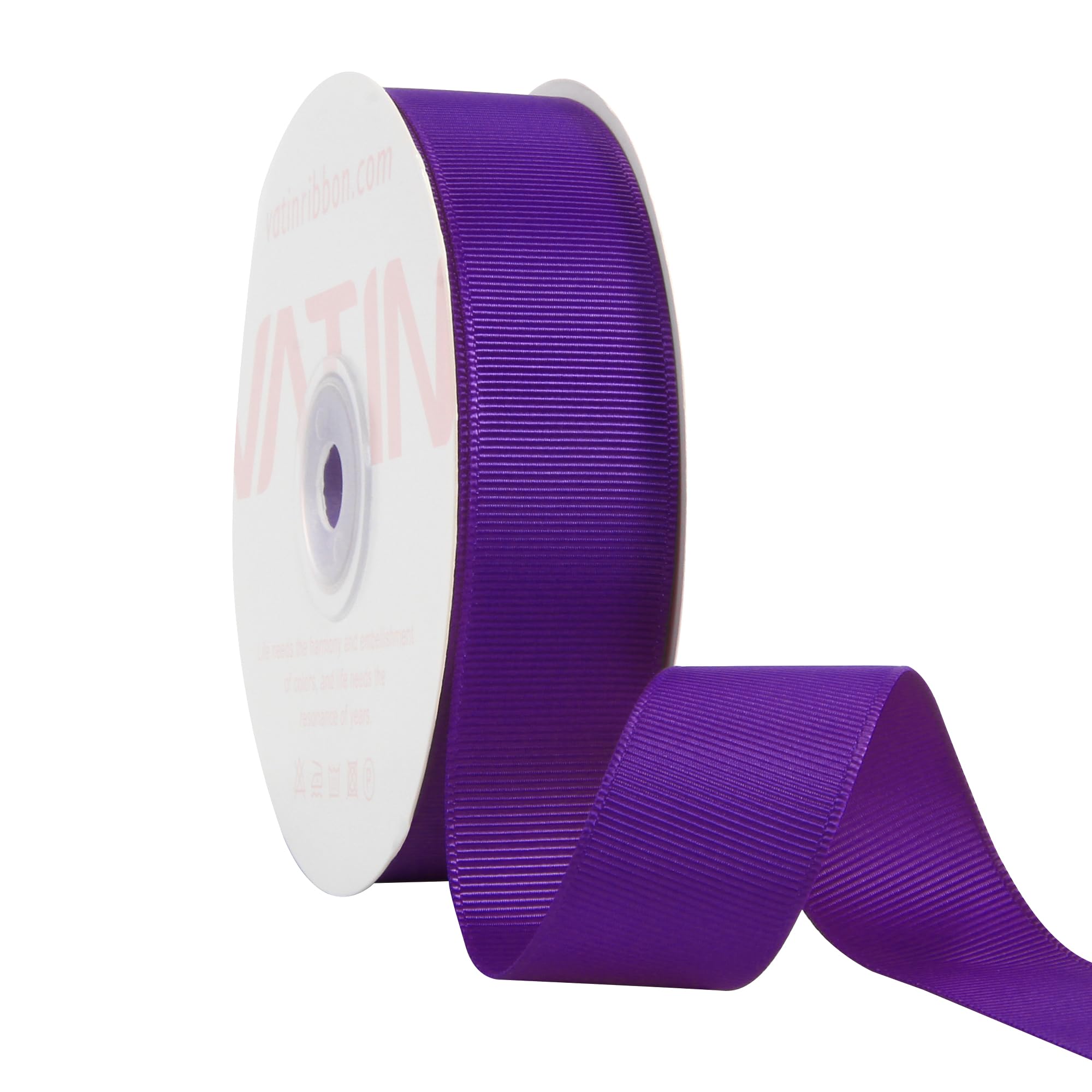 VATIN 25 mm Purple Grosgrain Ribbon 23 Metres Perfect for Wedding Decor, Wreath, Baby Shower,Gift Package Wrapping and Other Projects