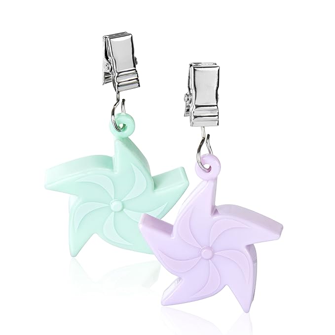 wenco Tischtuchbeschwerer, 4er Set, Kunststoff/Metall, Mint/Lila, 505444