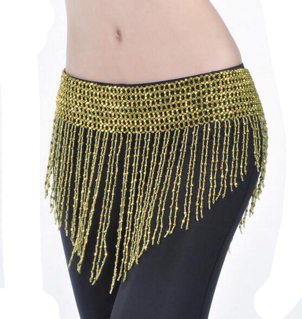 Belly Dance Flashy Fringe Hip Scarf Skirt Wrap Belt Waistband
