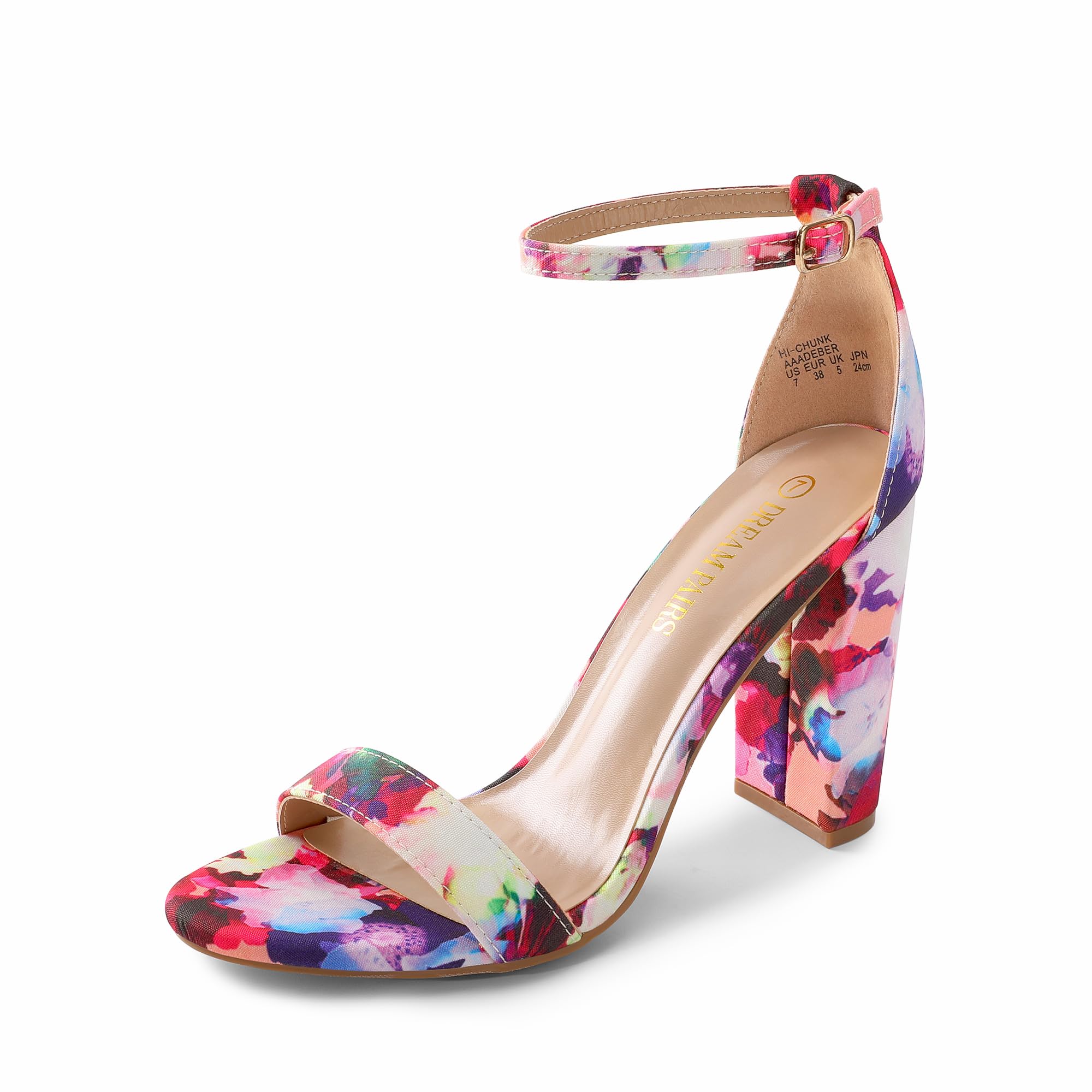 DREAM PAIRS Womens Hi-Chunk High Heel Pump Sandal