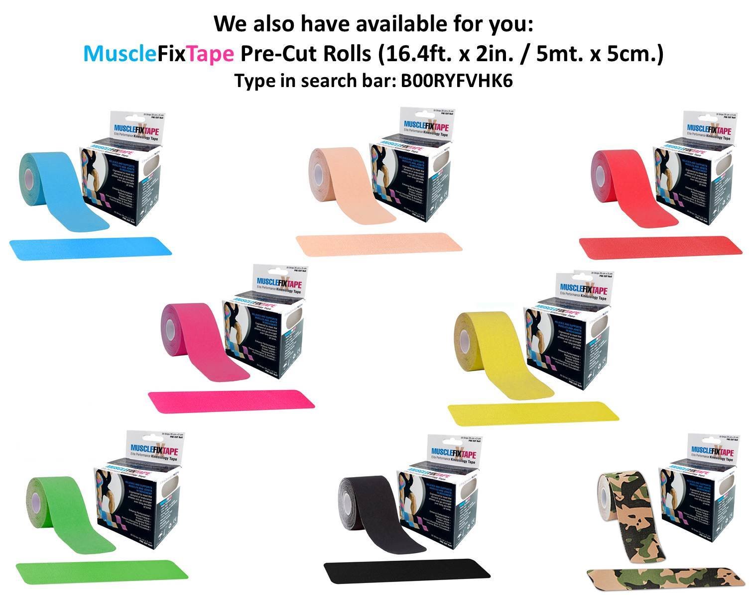 Beige Kinesiology Tape Precut Roll Bulk Jumbo Clinical Size Recovery