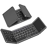 HAMOPY Foldable Keyboard, Leather Tri-Folding