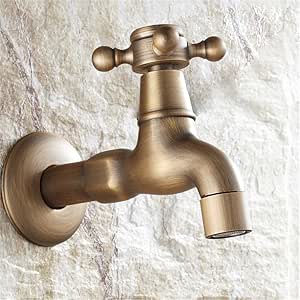 shuilongtou Grifo de cobre cocina baño antiguo solo fregona fría