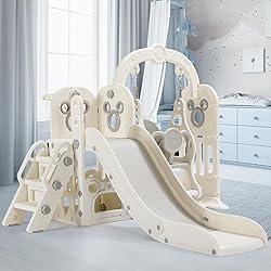 Arlopu Swing Slide for Kids, 6 in 1 Slide Climber