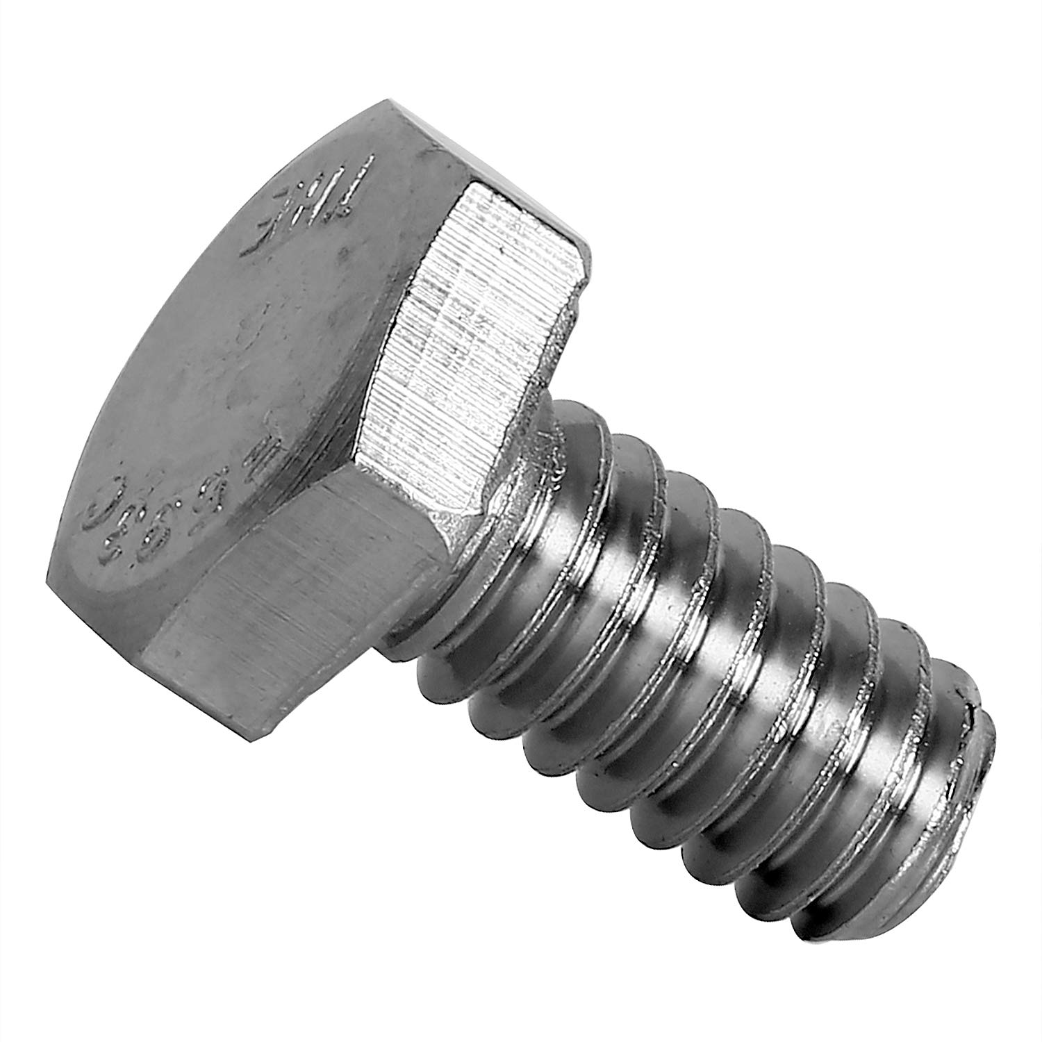 100 Pieces 1/4-20 x 1/2 Stainless Steel Hex Bolts, KINJOEK Hex Head Cap Screw Bolts, 18-8 304 S/S Bolts Fastener