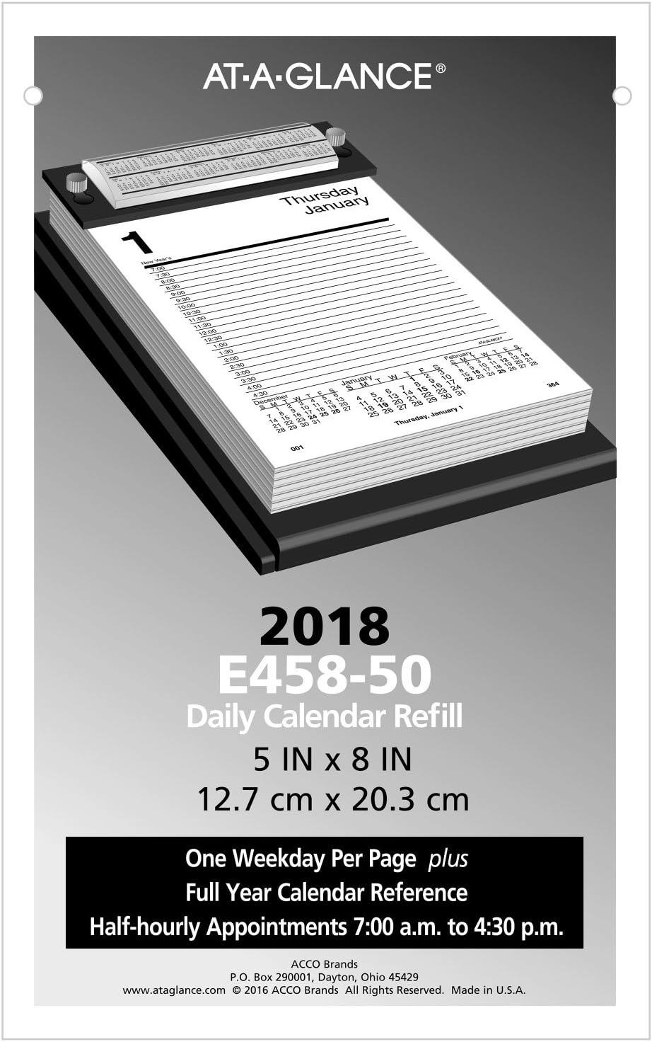 Best 2018 Desk Calendar 22X17 At A Glance