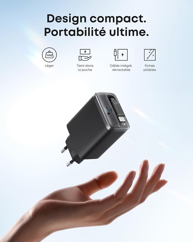 Nano Chargeur iPhone USB-C 35 W, 2 Ports — photo 3 sur 6
