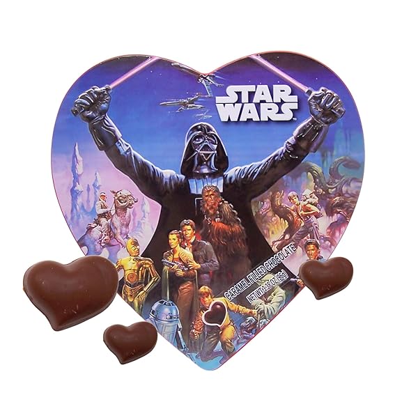 STAR WARS COLLECTIBLE TIN, INDIVIDUALLY WRAPPED CARAMEL FILLED...