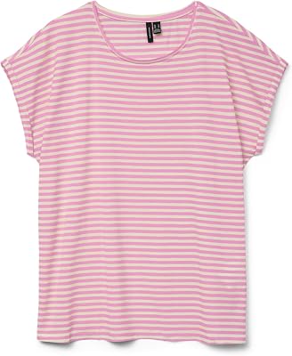 Vmava SS Top Stripe Ga Jrs Noos da Donna, BonBon, M