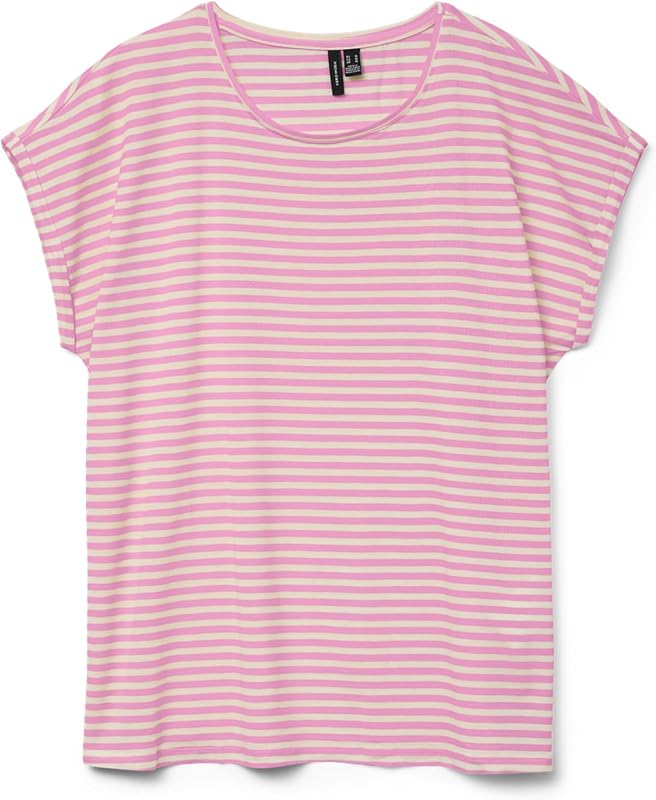 Vmava SS Top Stripe Ga Jrs Noos da Donna, BonBon, M