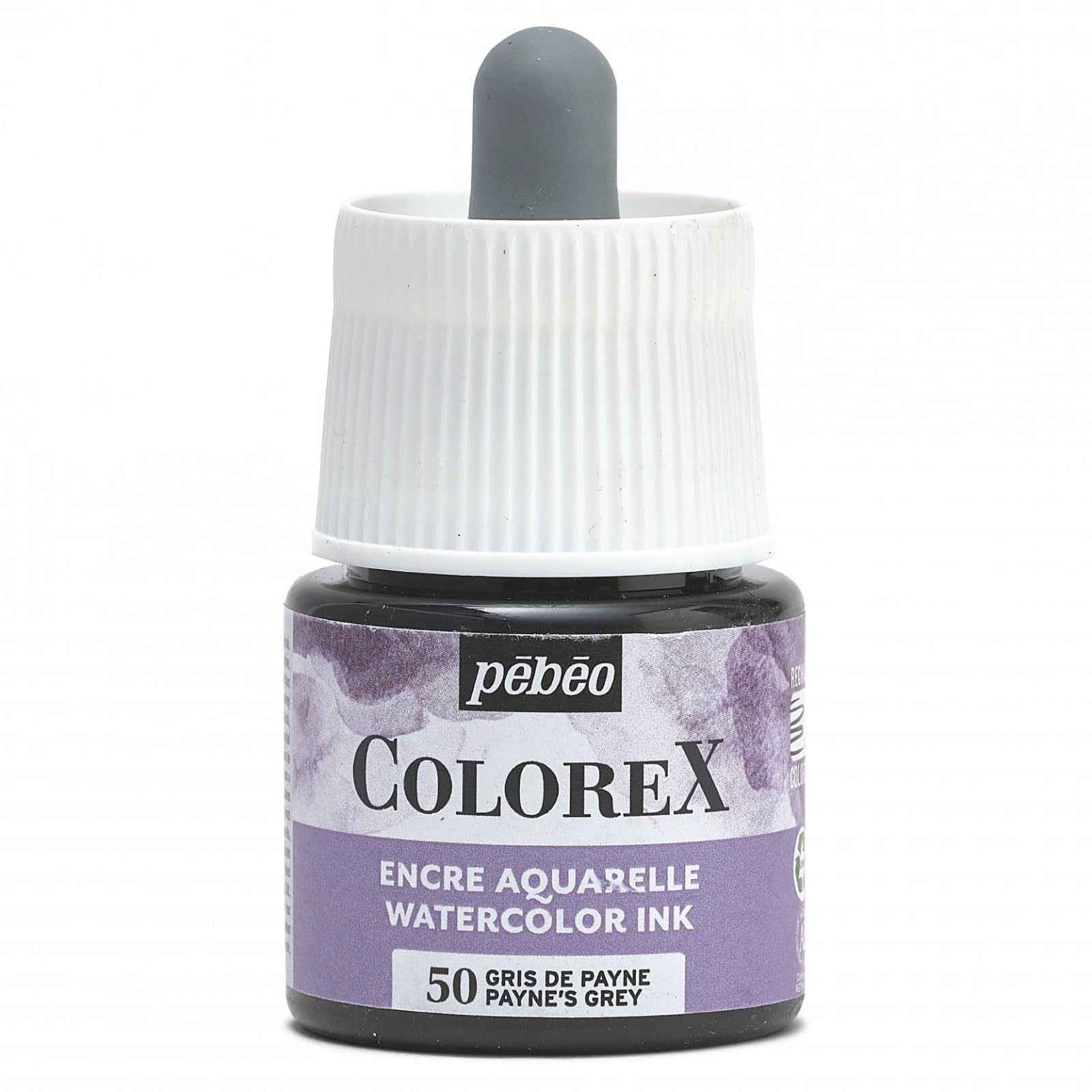 Pébéo - Colorex Ink 45 ml Payne Grey – Colorex Watercolour Ink Pébéo – Velvety Grey Ink – Multi-Tool Drawing Ink for All Media – 45 ml – Grey de Payne