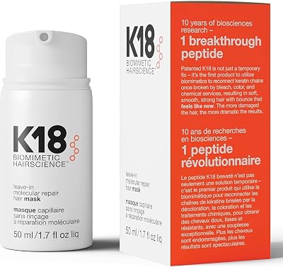 K18 Leave-In Molecular Hair Mask 50ml Repairs Dry or Damaged Hair