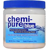 Boyd Chemi‑Pure Blue 5.5 oz Aquarium Filtration Media Premium Extruded Carbon + Ion‑Exchange Resins in Nylon Bag Clears Toxins, Phosphates &amp; Metals