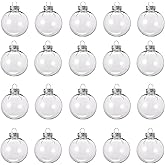 20 Pcs Clear Plastic Fillable Ornament Balls, Removable Top Clear Hanging Ornaments Ball, DIY Plastic Ornaments Round Balls, Perfect for Decoration On Christmas Trees, Wedding, Party (60 mm)