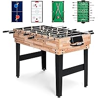 4 in 1 Multi Sports Game Table,Combo Game Table for Pool Table, Foosball Tables,Table Tennis Tables,Air Hockey with All Acces