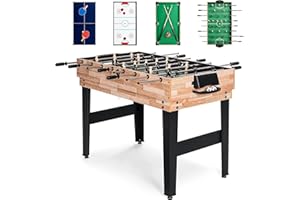 4 in 1 Multi Sports Game Table,Combo Game Table for Pool Table, Foosball Tables,Table Tennis Tables,Air Hockey with All Acces