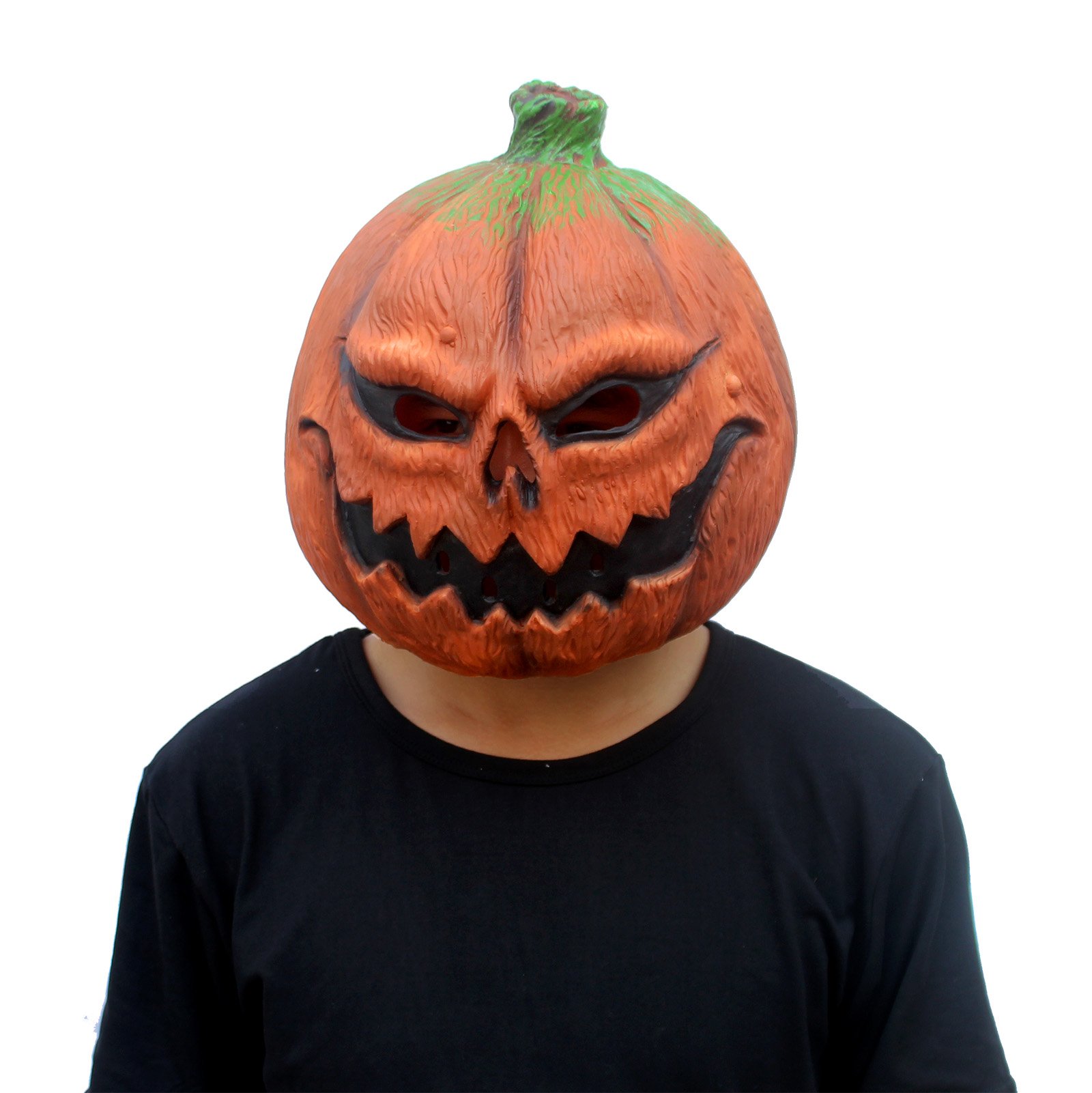 CreepyParty Pumpkin Mask Scary Latex Full Head Mask Fancy Dress Scarecrow Decoration Halloween Costume Party