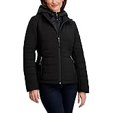 Nautica womens Nautica Women’s Stretch Hybrid Puffer Jacket – Short Winter Coat With Bib