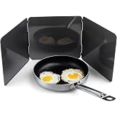 Fox Run Splatter Shield, 3 Sided Frying Splatter Guard For Stove Top | Keep Stoves &amp; Counters Clean | 3 Panel Oil Splatter Guard | Non-Stick Splash Guard For Easy Clean Up | Home Frying Essential
