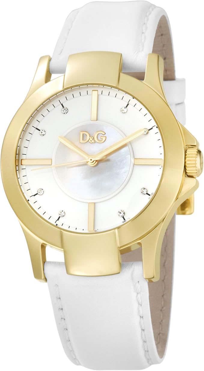 D&G Ladies Texas Quartz Watch DW0542 with Mop Dial, Gold Colour IP Case