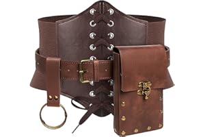 SUMGOGO Womens Corset Belt Belt Pouch Waist Bag Fanny Pack Phone Holder Medieval Renaissance Costume Accessories