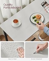 VASAGLE Bar Table 40 x 140 x 90 cm Rustic White Black Industrial Stilts view 5