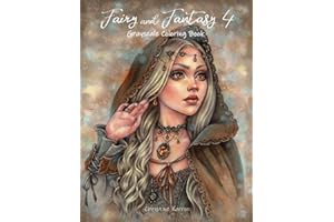 Fairy and Fantasy 4 Grayscale Coloring Book