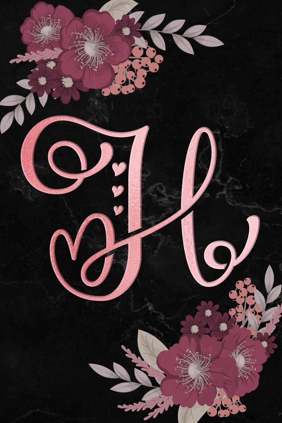 H: Initial H Monogram Journal Notebook 