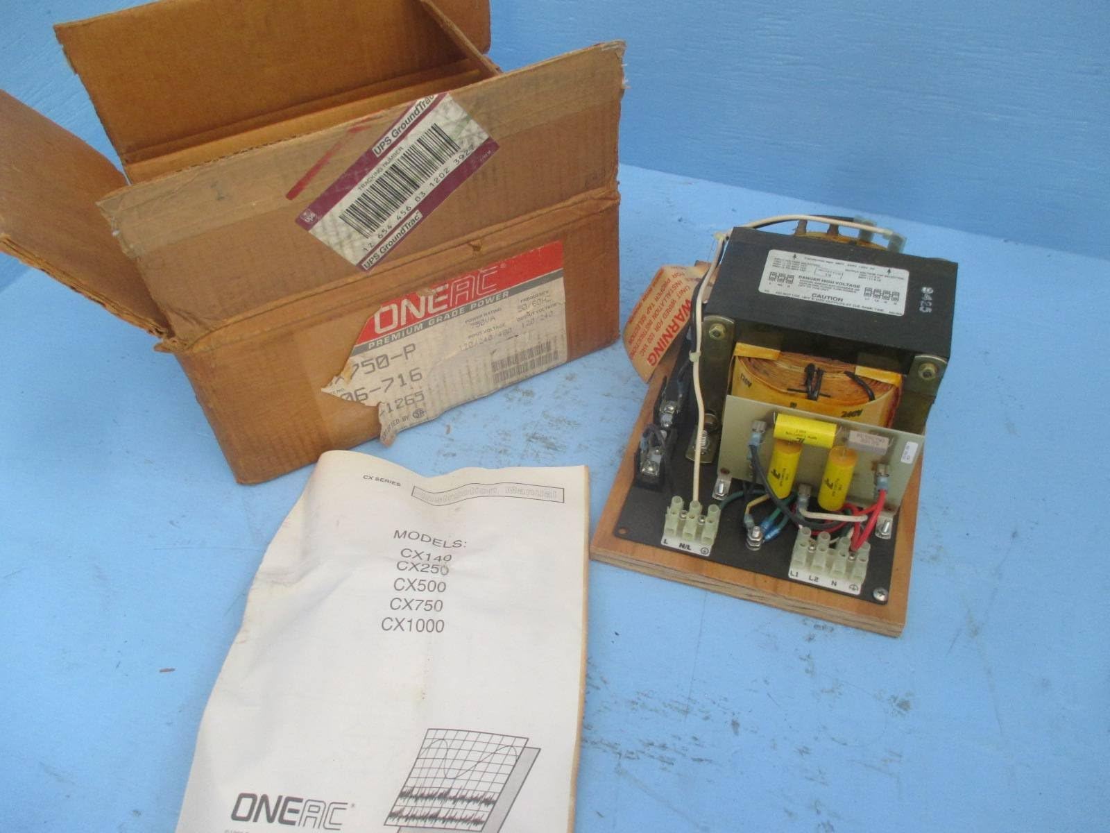 New ONEAC 750 VA 120/240/480-120/240 CX750-P 006-716 Transformer 1PH .750 kVA