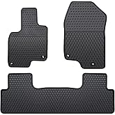 Lwope Car Floor Mats Custom Fit for Acura RDX 2019-2025 Black Rubber Auto Liner Mats All Weather Protection Heavy Duty Odorless