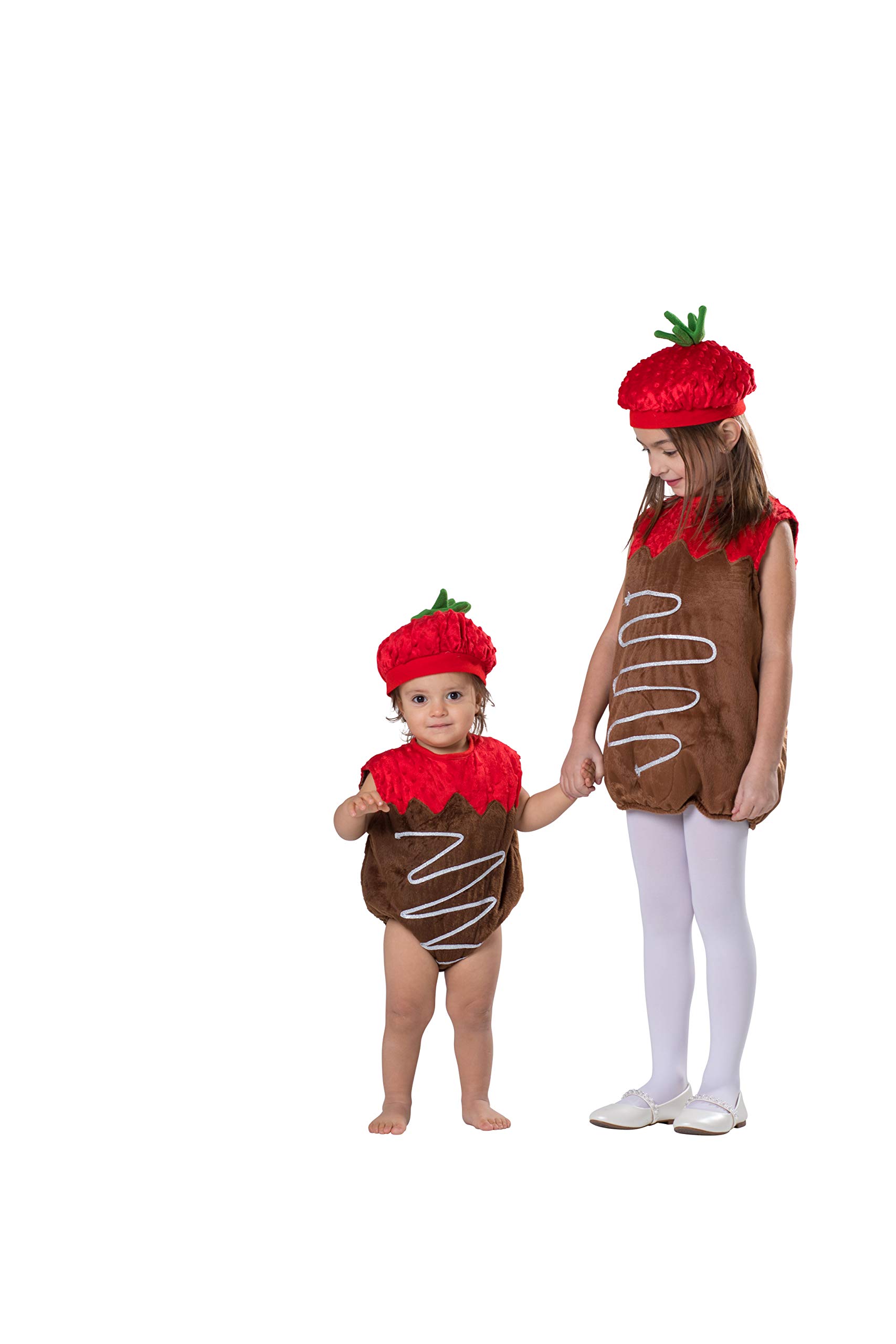Dress Up America Chocolate Dipped Strawberry Costume for Kids - Product Comes Complete with Bubble and Hat