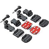 Sametop Helmet Sticky Mounts Adhesive Buckle Mount Screw Accessory Kit Compatible with GoPro Hero 13 12 11 10 Max 9 8 7 6 5 S