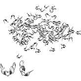 uxcell 200Pcs Open Bead Tips Knot Covers, 1.5mm Metal Clamshell Crimp Fold-Over Calotte End Caps for Jewelry Making DIY Crafts, Silver