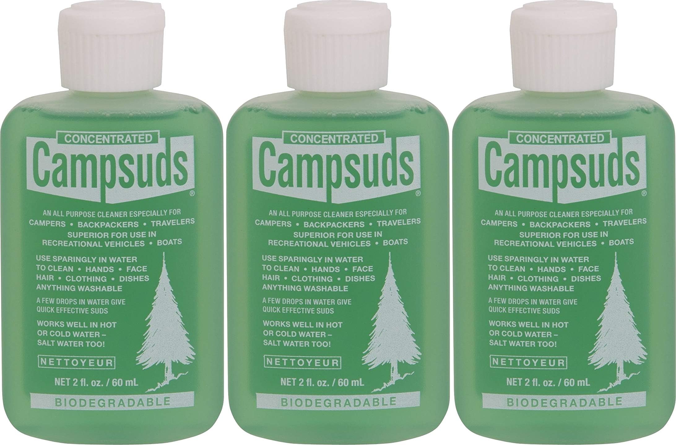 Sierra Dawn Campsuds Outdoor Soap Biodegradable Environmentally Safe All Purpose Cleaner, Camping Hiking Backpacking Travel Camp, Multipurpose for Dishes Shower Hand Shampoo