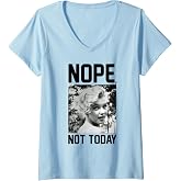 Womens Marilyn Monroe Nope Not Today V-Neck T-Shirt