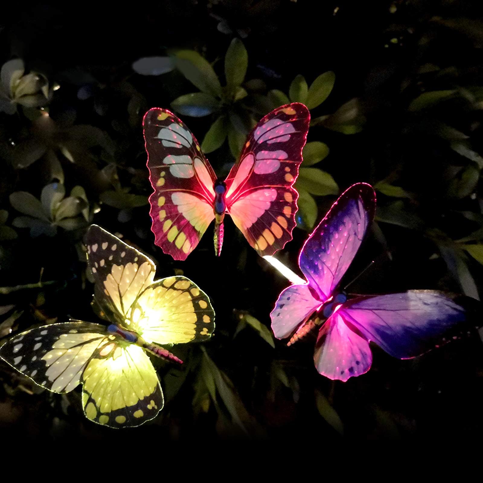 Solar Butterfly Lights, Qualife Solar Decoration Lights Outdoor, Garden Housewarming Gifts for Women Mom, Solar Powered Decoration Lights for Yard Patio Lawn Decor, LED Color Changing Lights.