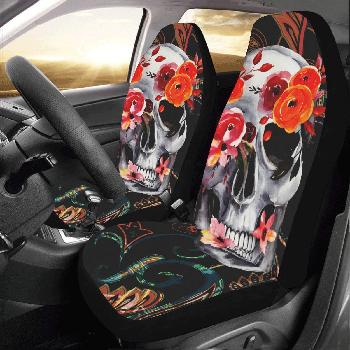 Best car seat covers with skulls