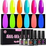 UR SUGAR Glow in the Dark Gel Nail Polish Set 6 Neon Colours