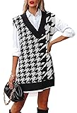 Viottiset Women's Oversized Houndstooth Sweater
