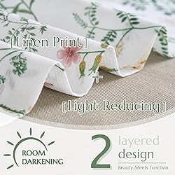 jinchan Linen Valance Curtain for Windows Farmhouse