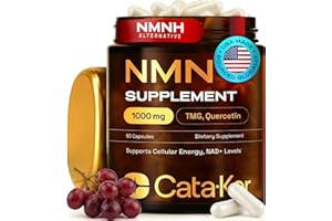 Cata-Kor NMN Supplement 1000mg – 4-in-1 NAD Supplement with Quercetin | TMG | Resveratrol – NMNH Alternative – Supports Cellular Energy & NAD+ Levels – 60 Capsules – Third-Party Tested (1 Pack)