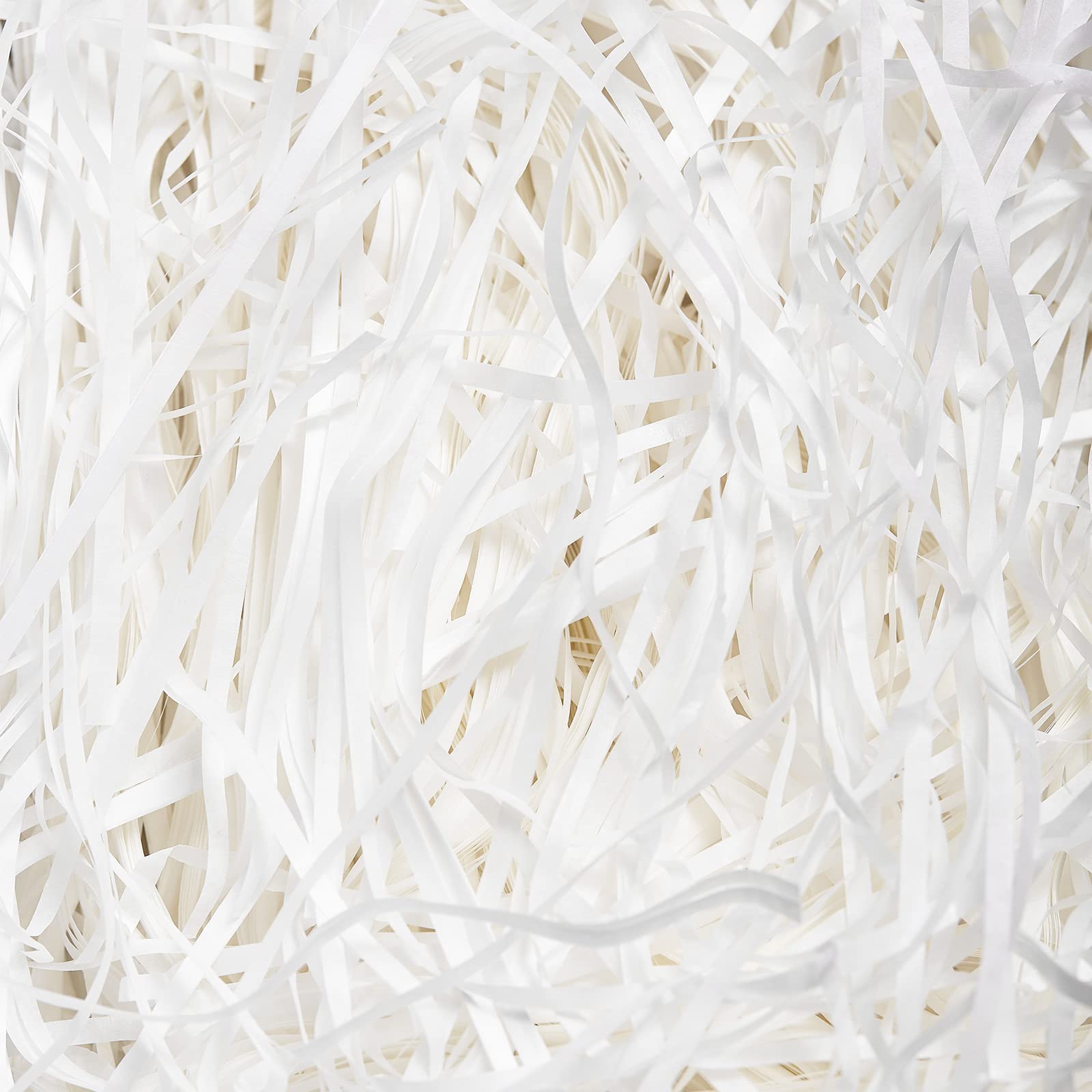 500g White Shredded Tissue Paper, White Shredded Paper for Hampers, Soft to the Touch, Ideal Hamper Filling and Gift Packaging Filler