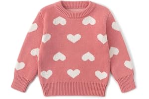 Simplee kids Baby Pullover Sweater Valentines Outfit Love Embroidery Knit Sweaters Coat for Autumn Fall and Winter