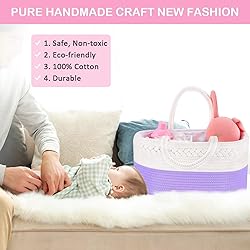 ABenkle Diaper Caddy Organizer, Boho Rustic Cotton