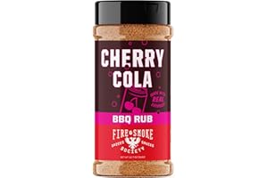 Fire & Smoke Society Cherry Cola BBQ Rub | BBQ Seasoning for Smoking and Grilling Meat | Rib Rub, Brisket Seasoning, Pulled Pork BBQ Rubs and Spices | Allspice and Natural Cola Flavor | XL 12.7 oz